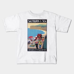 Saltburn-by-the-Sea, Yorkshire - LNER - Vintage Railway Travel Poster - 1923-1929 Kids T-Shirt